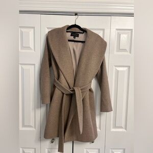 Ann Taylor Tan Belted Coat